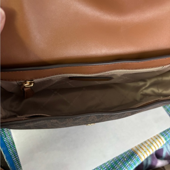 Michael Kors Brown Crossbody Bag with Monogram Print Great condition - Picture 11 of 13